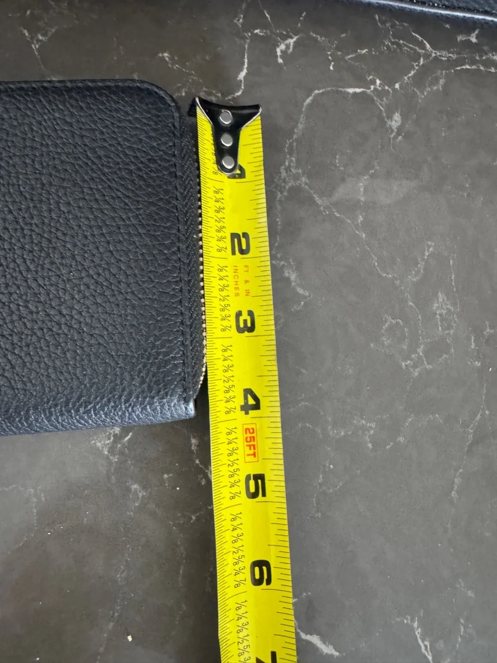 kate spade Black Pebbled Leather Zip Wallet with Gold Logo